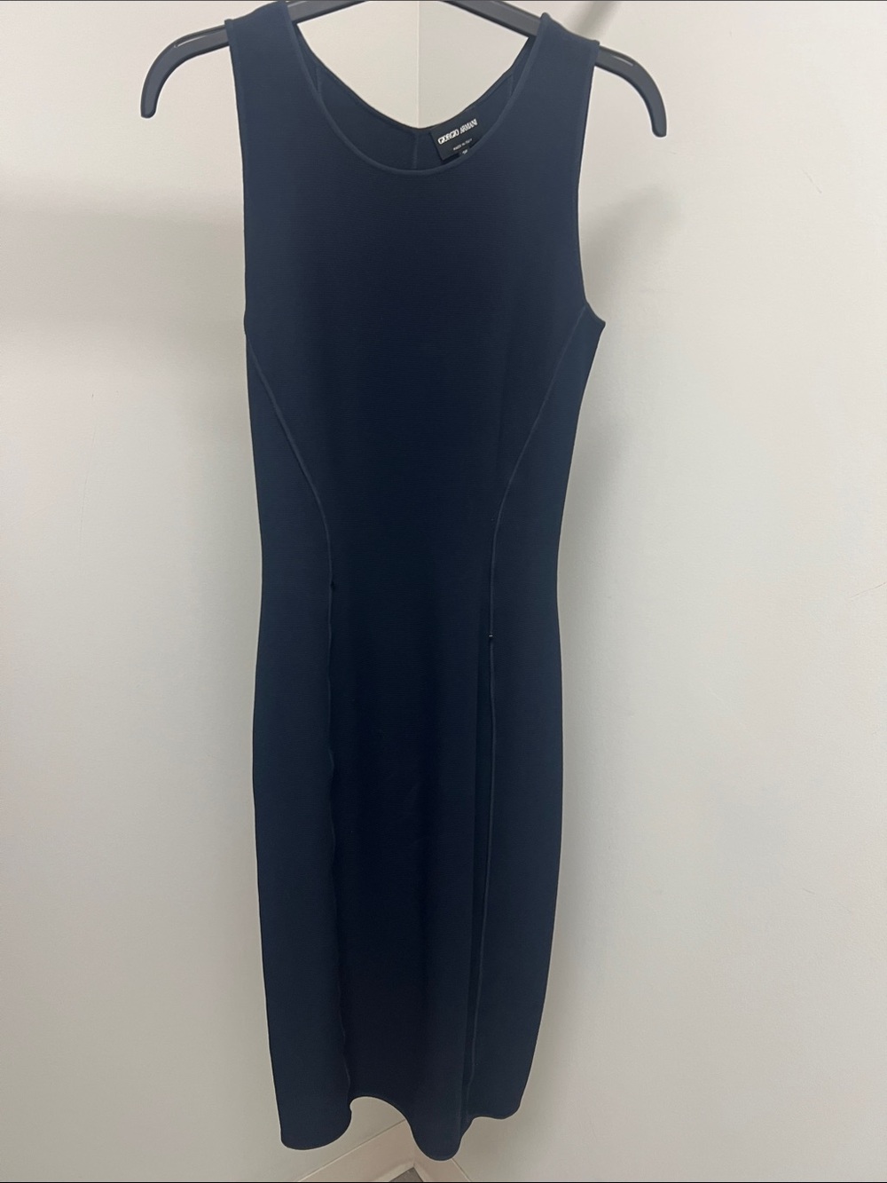 Calvin Klein Black Sleeveless Midi Sheath Dress